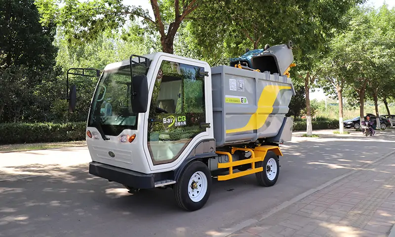 純電動(dòng)小型垃圾車，市政物業(yè)街道垃圾轉(zhuǎn)運(yùn)，操作簡(jiǎn)單又靈活！