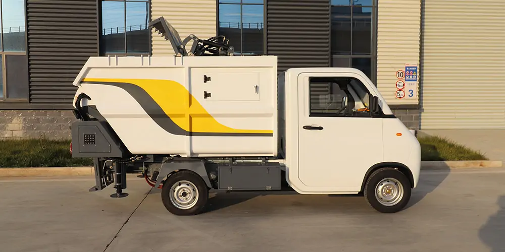 純電動(dòng)后裝式垃圾車，后裝式垃圾車，垃圾車，電動(dòng)垃圾車
